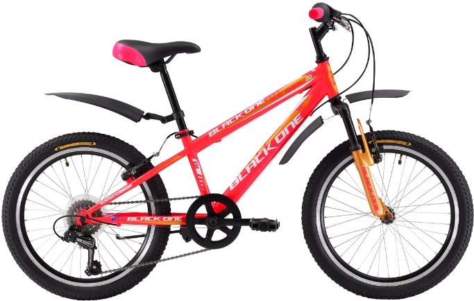 Оранжевый велосипед Black One