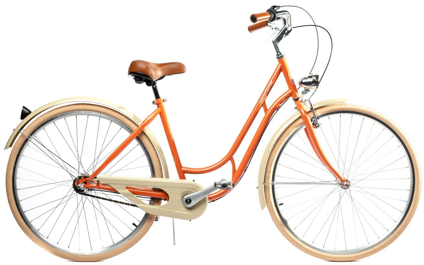 Оранжевый прогулочный велосипед для женщин