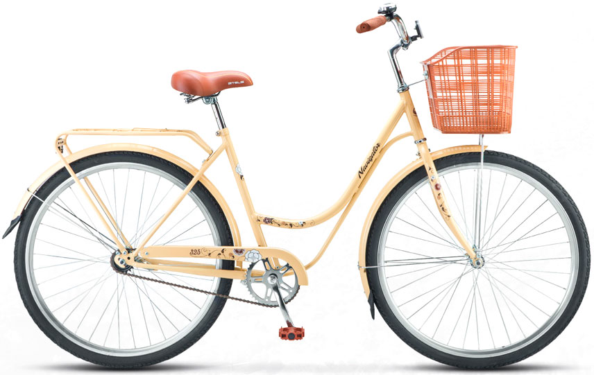 Женский желтый городской велосипед
