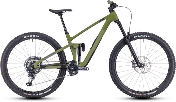 Двухподвес Cube Stereo ONE55 оливкового цвета с трансмиссией SRAM X0